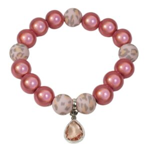 Impala Damen Armband Wonder Apricot Polymer Perlen 12mm Ø & Anhänger