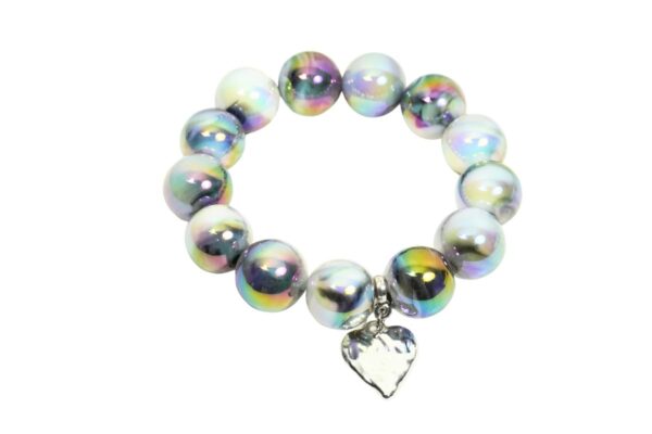 Impala Damen Armband Grande Magic Polymer Perlen 15mm Ø & Silberherz