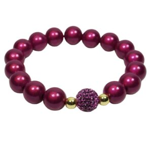 Impala Damen Armband Magica Funky Rot Polymer Perlen 12mm Ø & Glitzer Perle