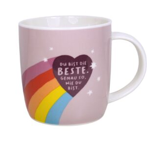 Grafik Werkstatt Henkelbecher Kaffeebecher Sprüchetasse Du bist die Beste, Genauso wie du Bist