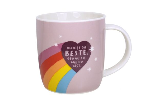 Grafik Werkstatt Henkelbecher Kaffeebecher Sprüchetasse Du bist die Beste, Genauso wie du Bist