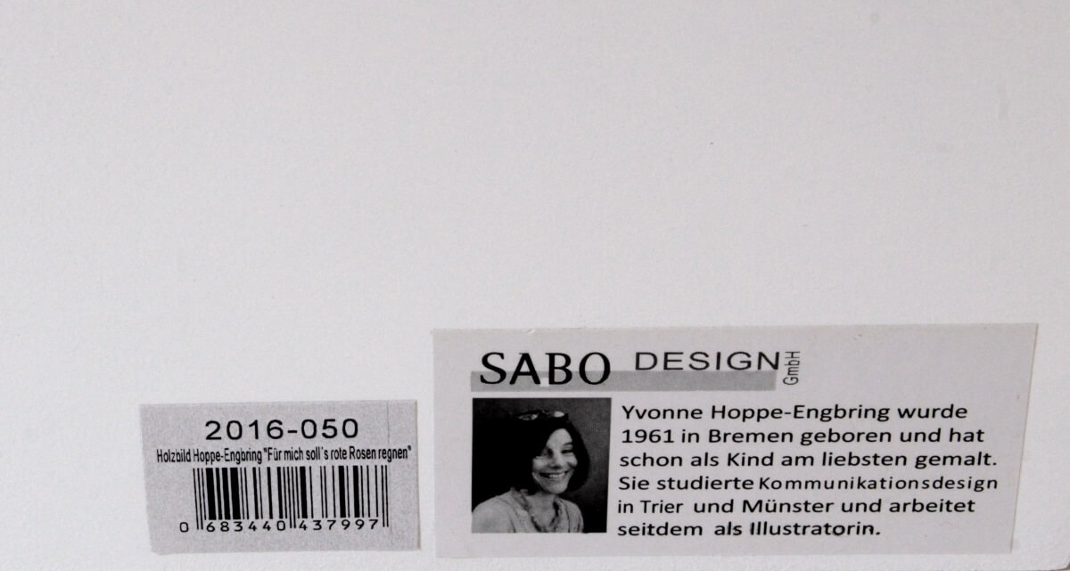 Sabo Design Holzbild Wandbild Spruch Fur Dich Soll S Rote Rosen Regnen Elfengarten Shop