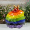 Pomme Pidou Spardose Money Bank Frosch Freddy Streifchen