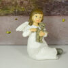 Dekofigur Schutzengel Engel Mädchen Lisa Weiss mit Bärchen 10 cm
