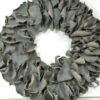 Couronne Deko Kranz Naturkranz Palm Petal Wreath Grey Wash 40∅