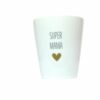 Krasilnikoff Kaffeebecher Sprüche Tasse Mug Cup Super Mama