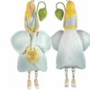 Deko Figur Blumenmädchen Phalaenopsismädchen zum Hängen Weiß Grau
