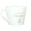 Krasilnikoff Kaffeebecher Kaffeetasse Sprüche Tasse Mug Cup Du bist mein Heimathafen