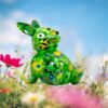 Pomme Pidou Money Bank Spardose Petit Hase Osterhase Billie Grün Flower