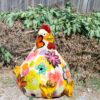 Pomme Pidou Spardose Money Bank Huhn Claire Petit Weiss Flower