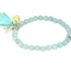 Biba Armband Hellblau Perle Muschel Damen Armband Anhänger Silber