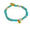 Biba Armband Gold Muschel Türkis Damen Armband Gold Anhänger