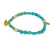 Biba Armband Gold Muschel Türkis Damen Armband Gold Anhänger