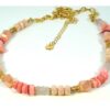 Biba Halskette Perlen Mix Rosa Damen Kette Anhänger Gold