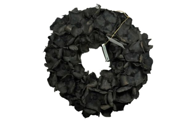 Couronne Deko Kranz Naturkranz Palm Cup Wreath Black Wash 45∅