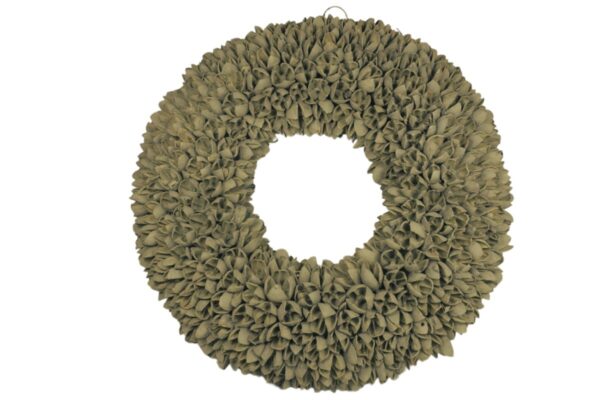 Couronne Wandkranz Naturkranz Bakuli Trocken Wreath Old Green Wash 30 ∅