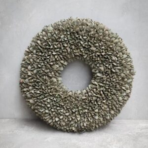 Couronne Wandkranz Naturkranz Bakuli Trocken Wreath Old Green Wash 30 ∅