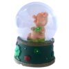Deko Schneekugel Glimmerkugel Glitzerkugel Glücksschwein Kleeblatt