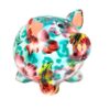 Pomme Pidou Money Bank Spardose Petit Sparschwein Rosie Blue Flower