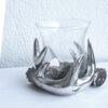 Deko Kerzenhalter Teelichthalter Windlicht Geweihhalter mit Glas – Bild 6