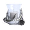 Deko Kerzenhalter Teelichthalter Windlicht Geweihhalter mit Glas
