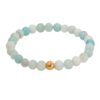 Armband HCA Stones of nature Amazonit Edelsteine Perle rosevergoldet