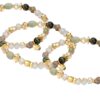 Biba Armband Crystal Perlen & Natur Stein Grün Damen Armband Biba Anhänger Gold