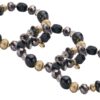 Biba Armband Crystal Perlen & Natur Stein Schwarz Damen Armband Biba Anhänger Gold