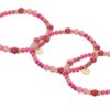 Biba Armband Crystal & Naturstein Perlen Rosa Gold Damen Armband Biba Anhänger Gold