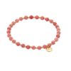Biba Armband Naturstein Perlen Lachs Rosa Gold Damen Armband Biba Anhänger Gold