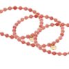 Biba Armband Naturstein Perlen Lachs Rosa Gold Damen Armband Biba Anhänger Gold