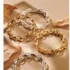 Biba Armbänder Metall Glieder Damen Armbänder Biba Anhänger