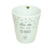 Krasilnikoff Kaffeebecher Kaffeetasse Sprüche Tasse Mug Cup Bei dir bin ich Zu Hause