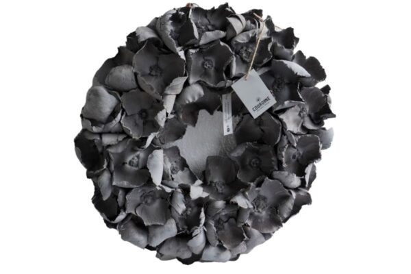 Couronne Deko Kranz Palmkranz Naturkranz Palm Handmade Cup Wreath getrocknet Grey Smoke 45cm ∅