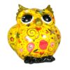 Pomme Pidou Spardose Money Bank Eule Olive Gelb Blumen
