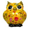 Pomme Pidou Spardose Money Bank Eule Olive Gelb Blumen