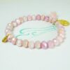 Biba Armband Crystal Pastell Perlen Damen Armband Troddel Rosa Stern Anhänger Gold