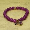 Biba Armband Perlen Bordeauxrot Damen Armband Anhänger Gold