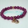 Biba Armband Perlen Bordeauxrot Damen Armband Anhänger Gold