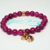 Biba Armband Perlen Bordeauxrot Damen Armband Anhänger Gold