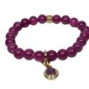 Biba Armband Perlen Bordeauxrot Damen Armband Anhänger Gold