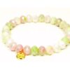 Biba Armband Crystal Perlen Grün Damen Armband Anhänger Gold
