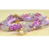 Biba Armband Trio Perlen Mix Damen Armband Flieder Gold Anhänger