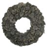 Couronne Dekokranz Wandkranz Türkranz Naturkranz Handarbeit Coco Flower Black 40 ∅