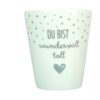 Krasilnikoff Kaffeebecher Sprüche Tasse Mug Cup Du bist wundervoll toll