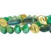 Biba Armband Vintage Retro Crystal Perlen Mix Duo Damen Armband Anhänger Gold 18mm