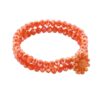 Biba Armband Crystal Perlen Orange Full Blum Damen Armband Anhänger Gold 18cm
