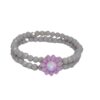 Biba Armband Crystal Perlen Lila Full Blum Damen Armband Anhänger Gold 18cm