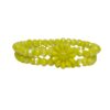 Biba Armband Crystal Perlen Gelb Full Blum Damen Armband Anhänger Gold 18cm