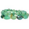 Biba Armband Vintage Retro Big Crystal Perlen Mix Duo Damen Armband Anhänger Gold